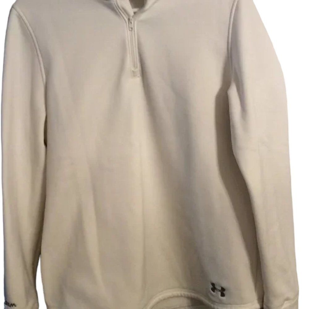 Under Armour Fleece Lined Womens Jacket Medium M Long Sleeve Front Partial Zip